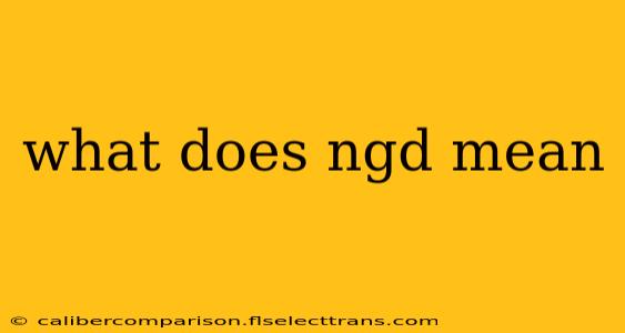 what does ngd mean