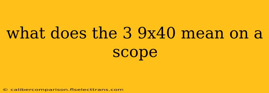 what does the 3 9x40 mean on a scope