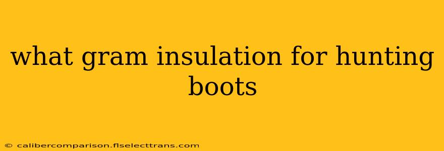 what gram insulation for hunting boots