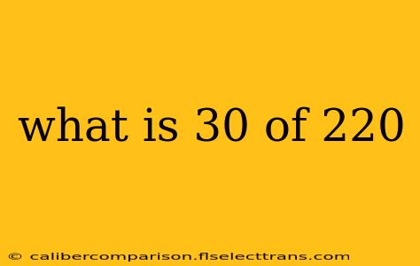 what is 30 of 220