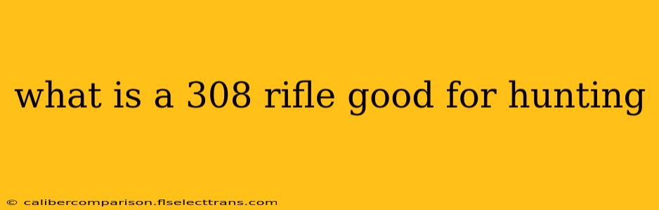 what is a 308 rifle good for hunting