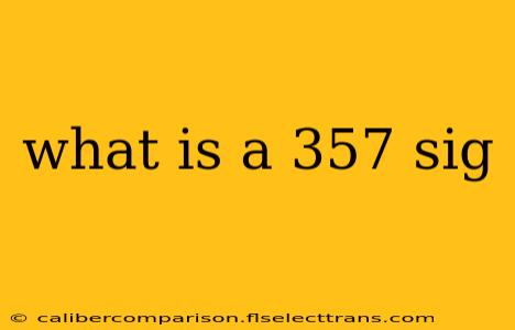 what is a 357 sig