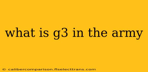 what is g3 in the army