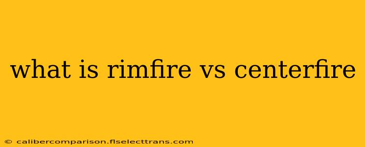 what is rimfire vs centerfire