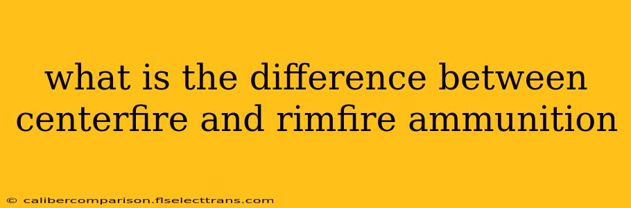 what is the difference between centerfire and rimfire ammunition