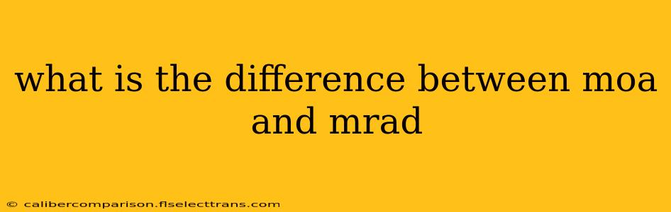 what is the difference between moa and mrad