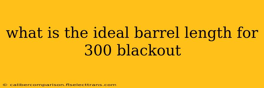 what is the ideal barrel length for 300 blackout