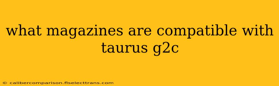 what magazines are compatible with taurus g2c