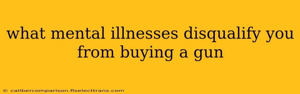 what mental illnesses disqualify you from buying a gun