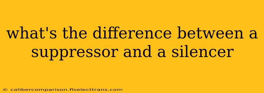 what's the difference between a suppressor and a silencer