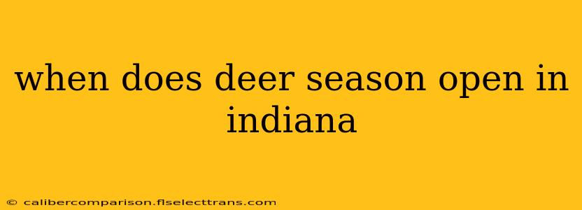 when does deer season open in indiana