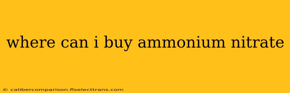 where can i buy ammonium nitrate