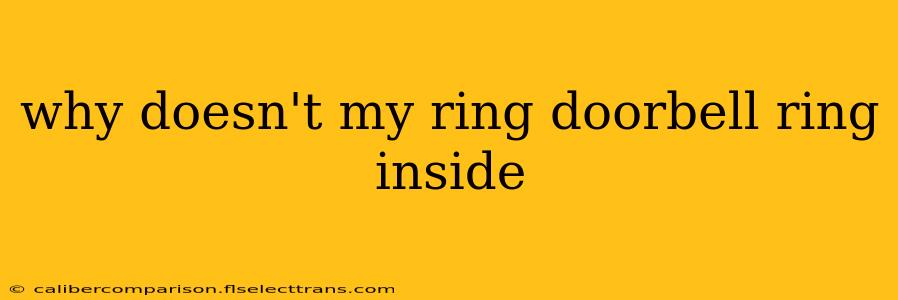 why doesn't my ring doorbell ring inside