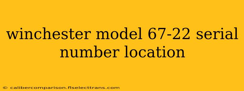 winchester model 67-22 serial number location