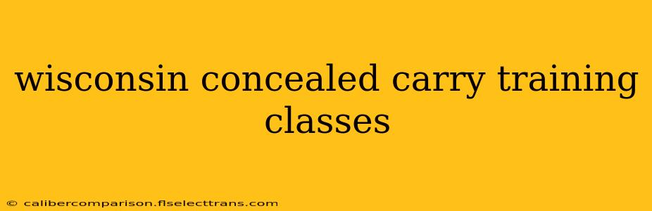 wisconsin concealed carry training classes